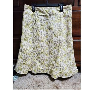 Gap Stretch Floral A-line Skirt